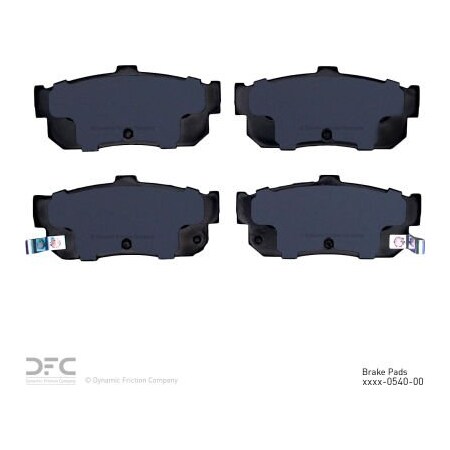 Dynamic Friction Co DFC 3000 Semi-Metallic Brake Pads - 1311-0540-00